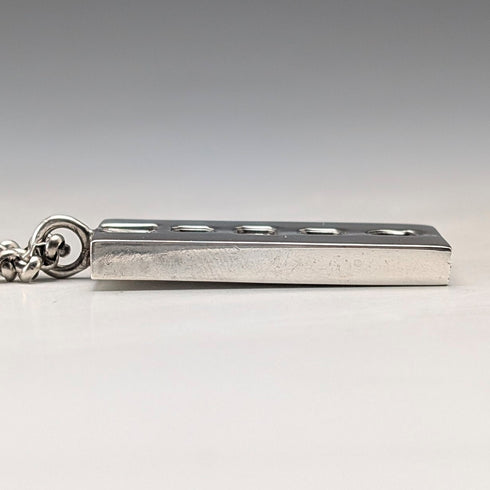 1977年 英国 純銀製 ジュビリーインゴットペンダント純銀ネックレス付 計42g Ralph Weston